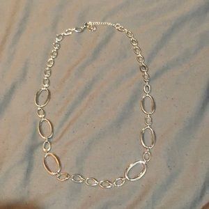 Long silver chain